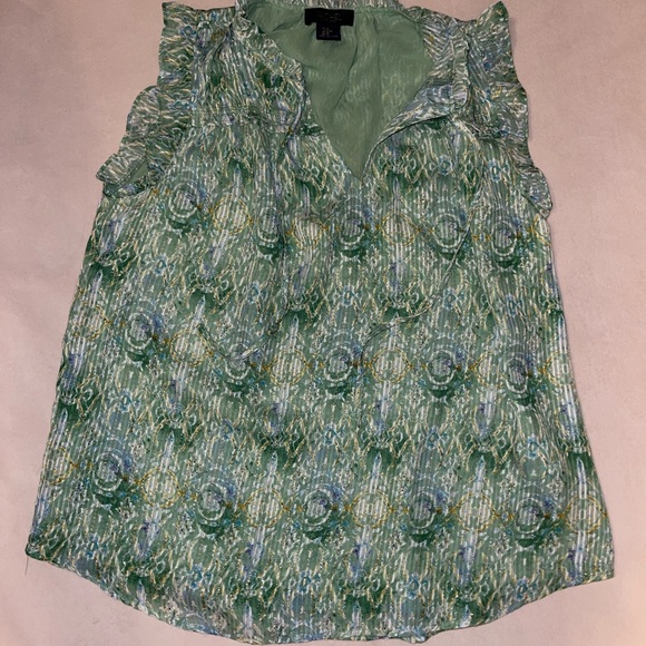 RACHEL Rachel Roy Green Ruffled Blouse‎ - Picture 1 of 7